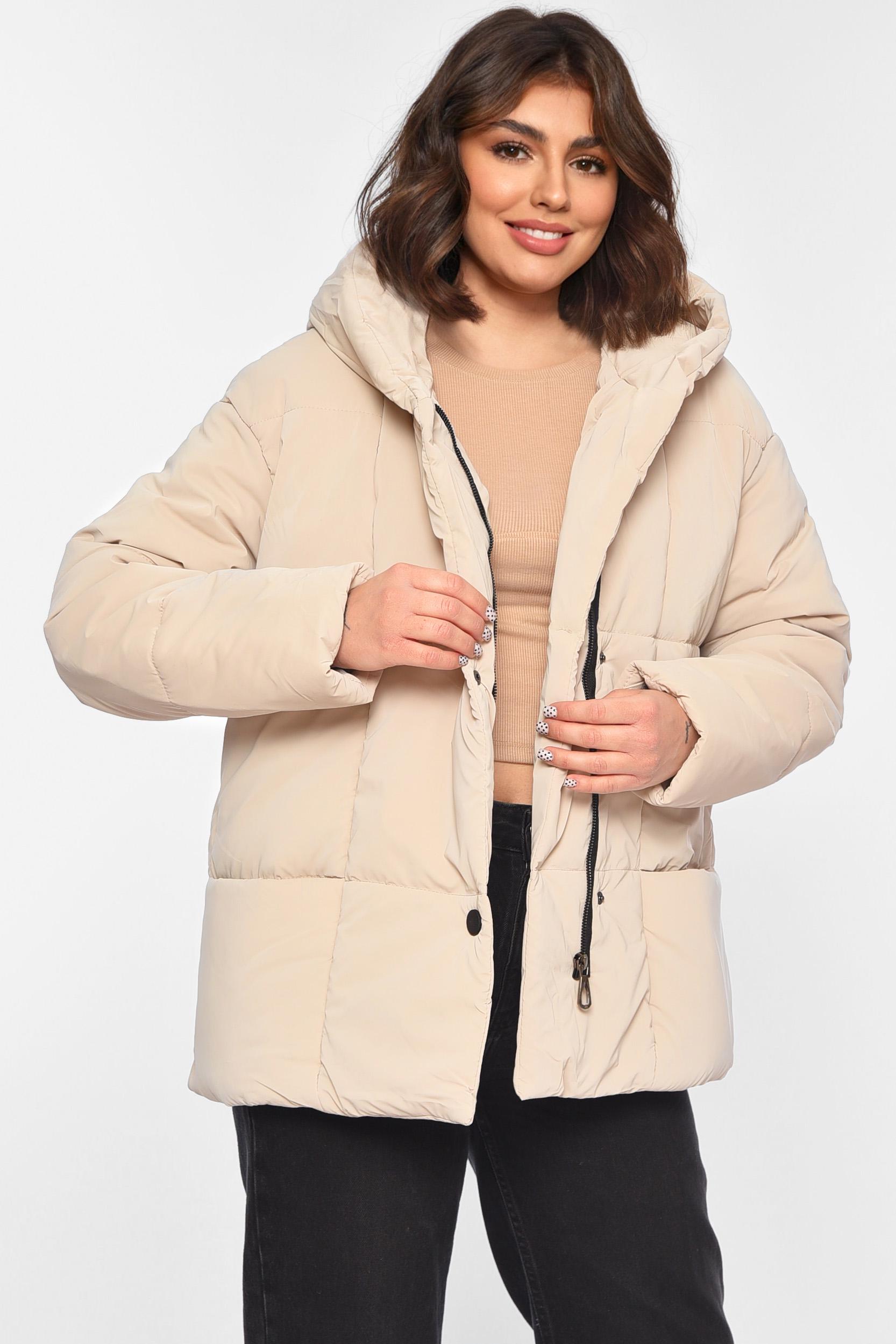 Куртка женская демисезонная M Светло-бежевый (196422) - фото 2 Куртка женская демисезонная M Светло-бежевый (196422) - фото 2