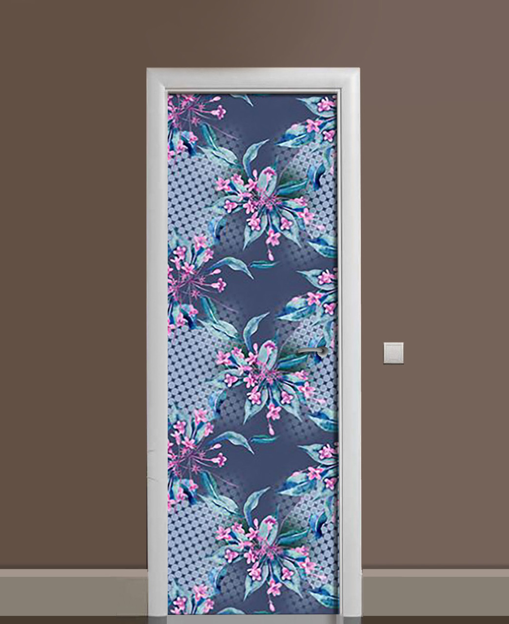 Наклейка 3D на дверь Zatarga "Вельветовая поляна" виниловая 650х2000 мм