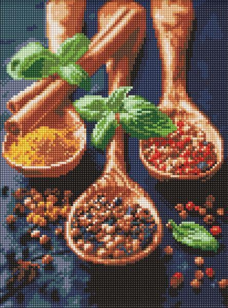 Алмазная мозаика Ideyka Изящные специи 30x40 см (Id-AMO8031)