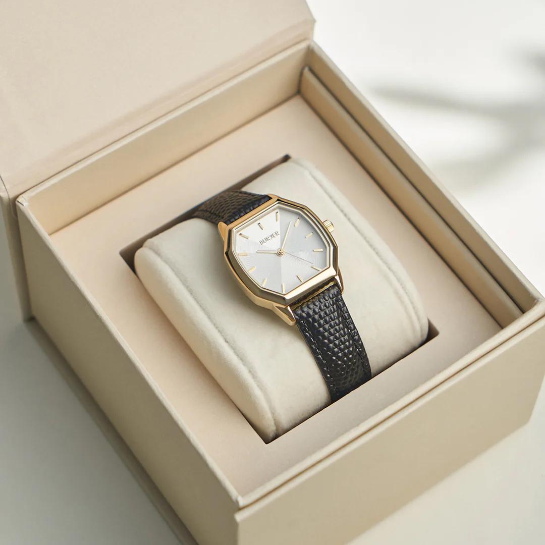 Годинник жіночий BURKER Julia Gold Black Leather (0434) - фото 3 Годинник жіночий BURKER Julia Gold Black Leather (0434) - фото 3