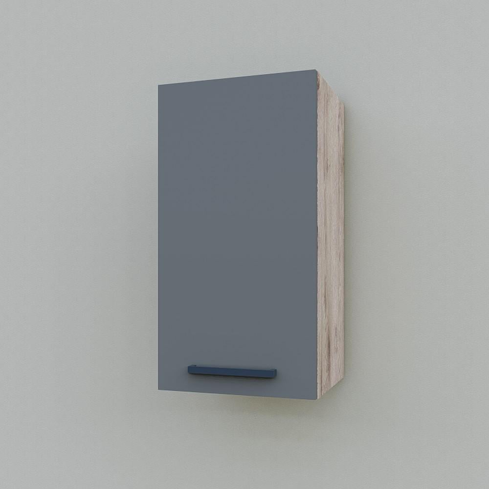 Шкаф навесной Opendoors МП8 для кухни 300 мм Графитовый/Аликанте (МП8/10)