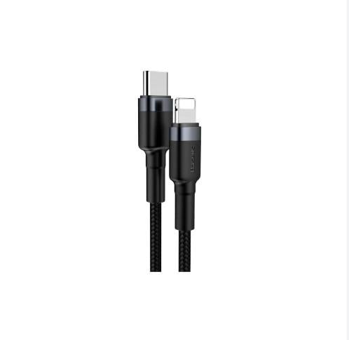 Кабель BASEUS Cafule Cable Type-C to iP PD 20W 1 м Grey/Black (CATLKLF-G1) - фото 1