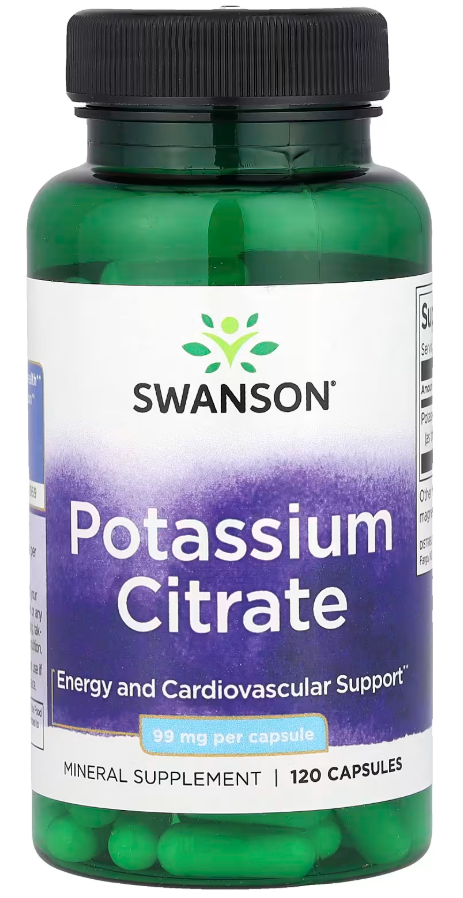 Цитрат калия Swanson Potassium Citrate 99 мг 120 капсул Цитрат калия Swanson Potassium Citrate 99 мг 120 капсул