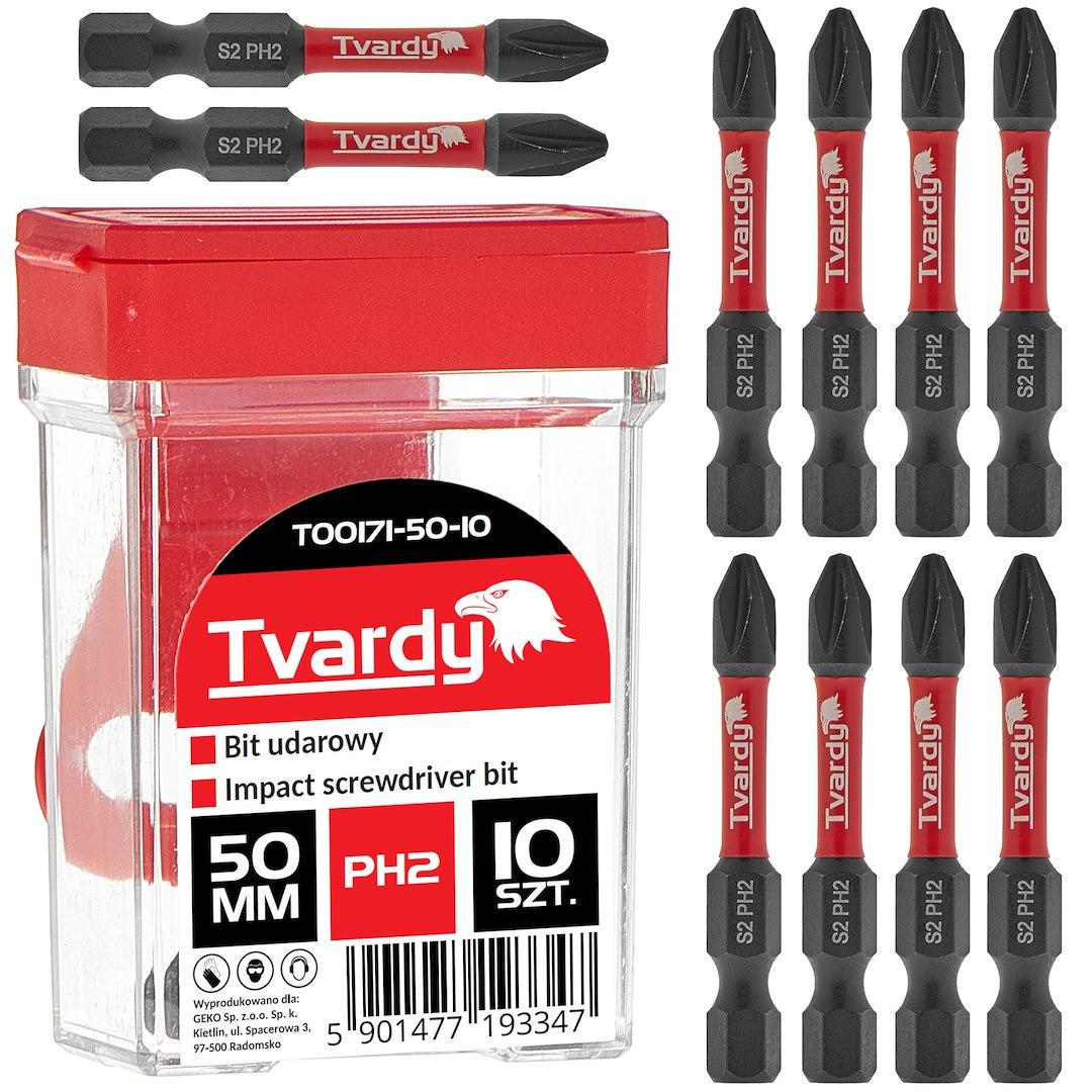Біта ударна Tvardy Philips Ph2 x 50 мм (T00171-50-10) - фото 1 Біта ударна Tvardy Philips Ph2 x 50 мм (T00171-50-10) - фото 1