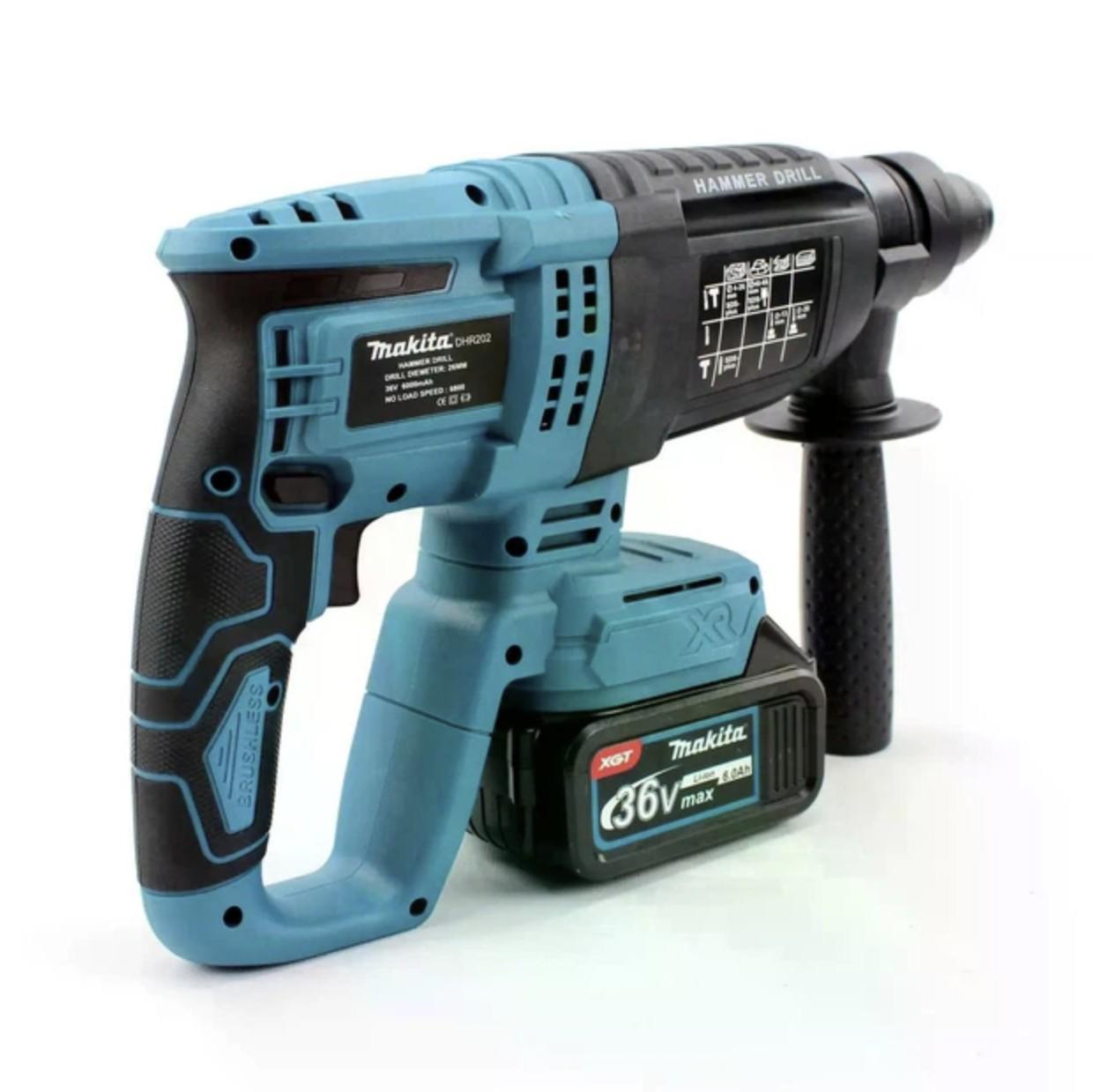 Перфоратор акумуляторний DHR202BL безщітковий 48 В 6 Ач (2040) - фото 5 Перфоратор акумуляторний DHR202BL безщітковий 48 В 6 Ач (2040) - фото 5