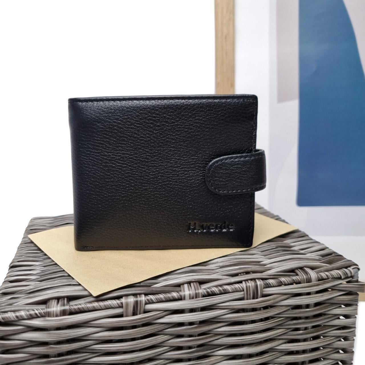 Гаманець чоловічий Helen Verde натуральна шкіра Чорний (2068-3 black)