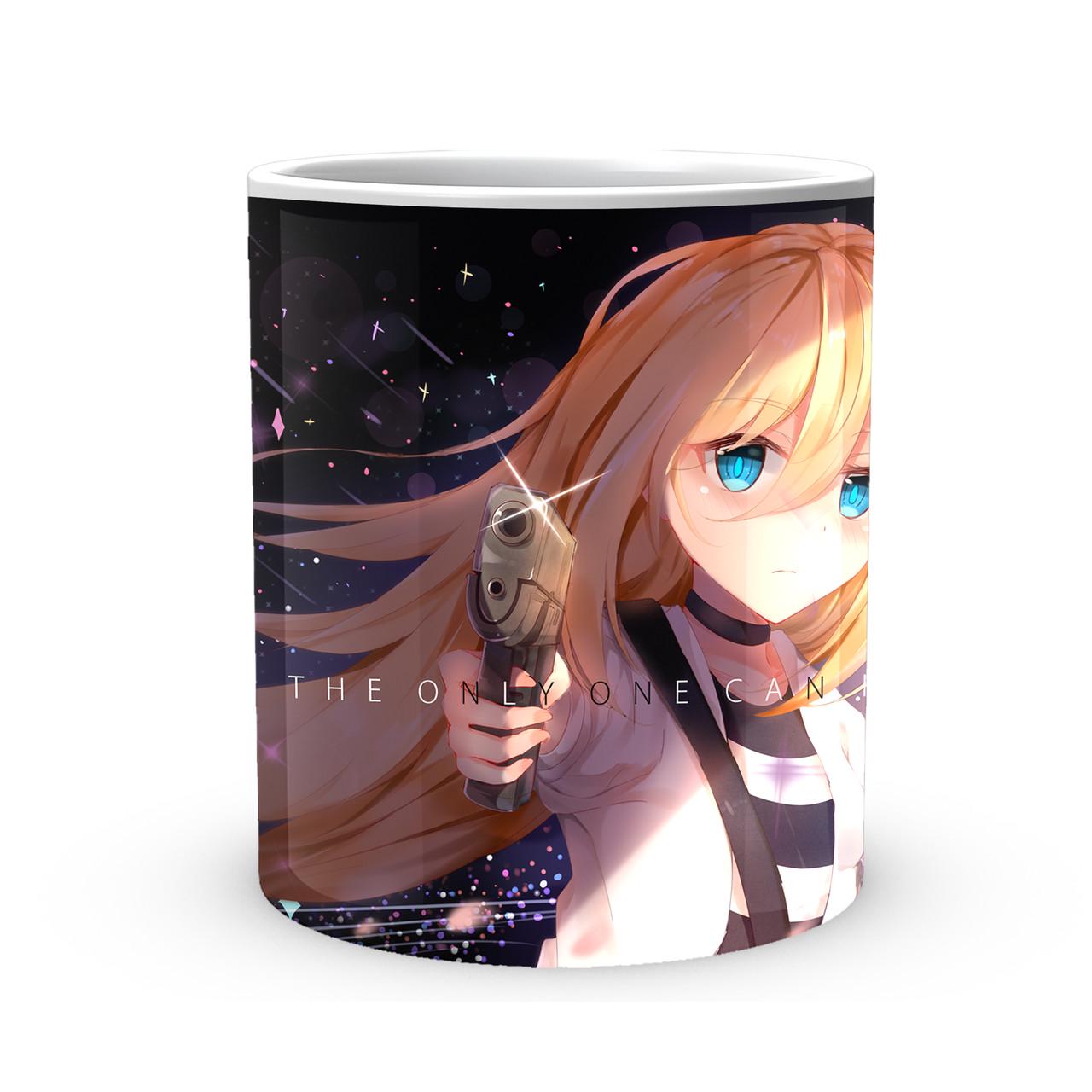 Чашка Geekland Satsuriku no Tenshi Рейчел с пистолетом на фоне звездного неба (SNT 02.012)