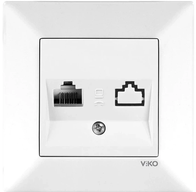 Розетка компьютерная VIKO Meridian Белый (21172-е)