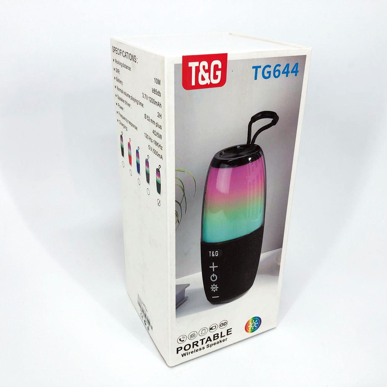 Портативна колонка 5W з RGB підсвічуванням та ремінцем Зелений (TG644) - фото 9