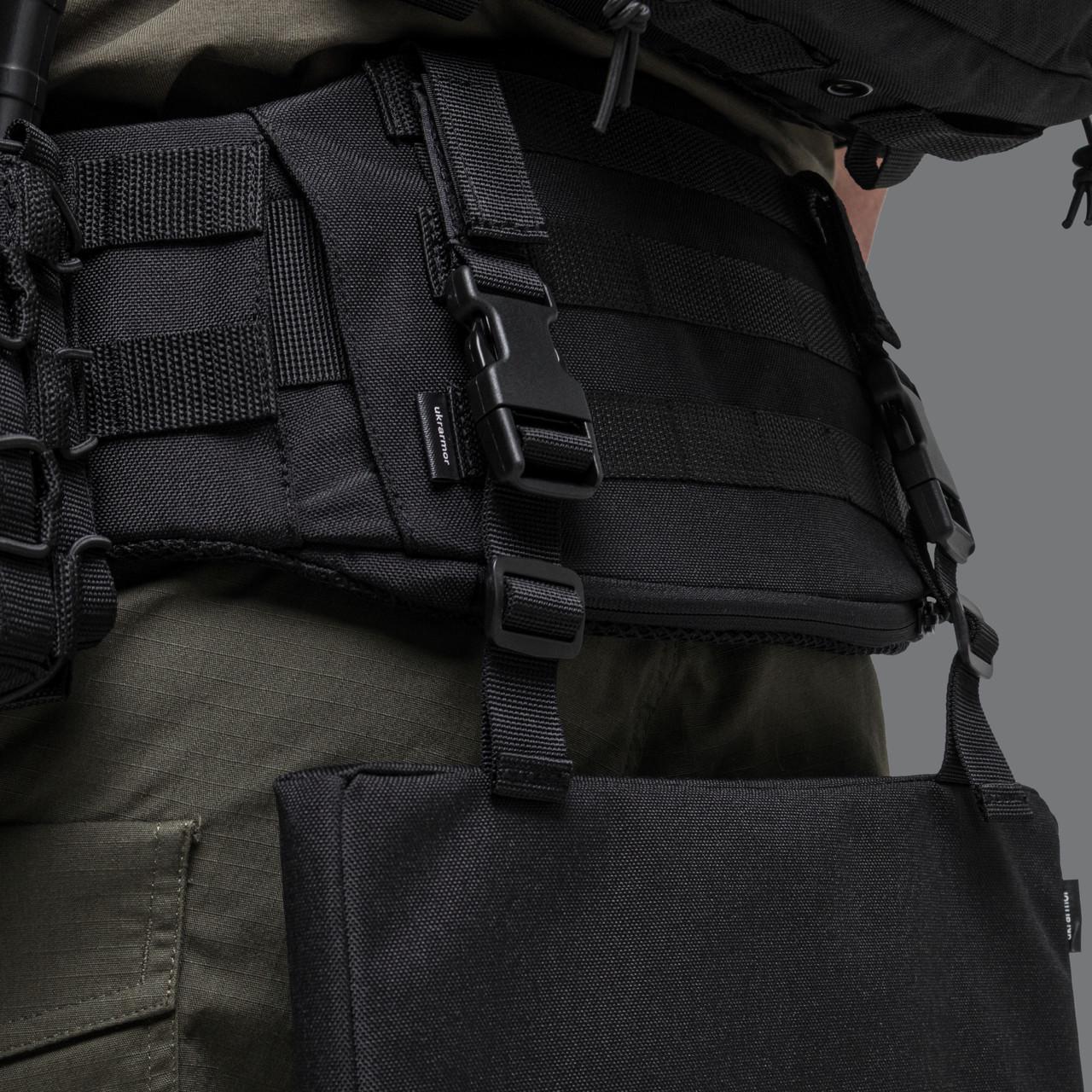 Каремат военный Ukrarmor Cordura 500D MOLLE 26х33 см Черный (500501) - фото 6