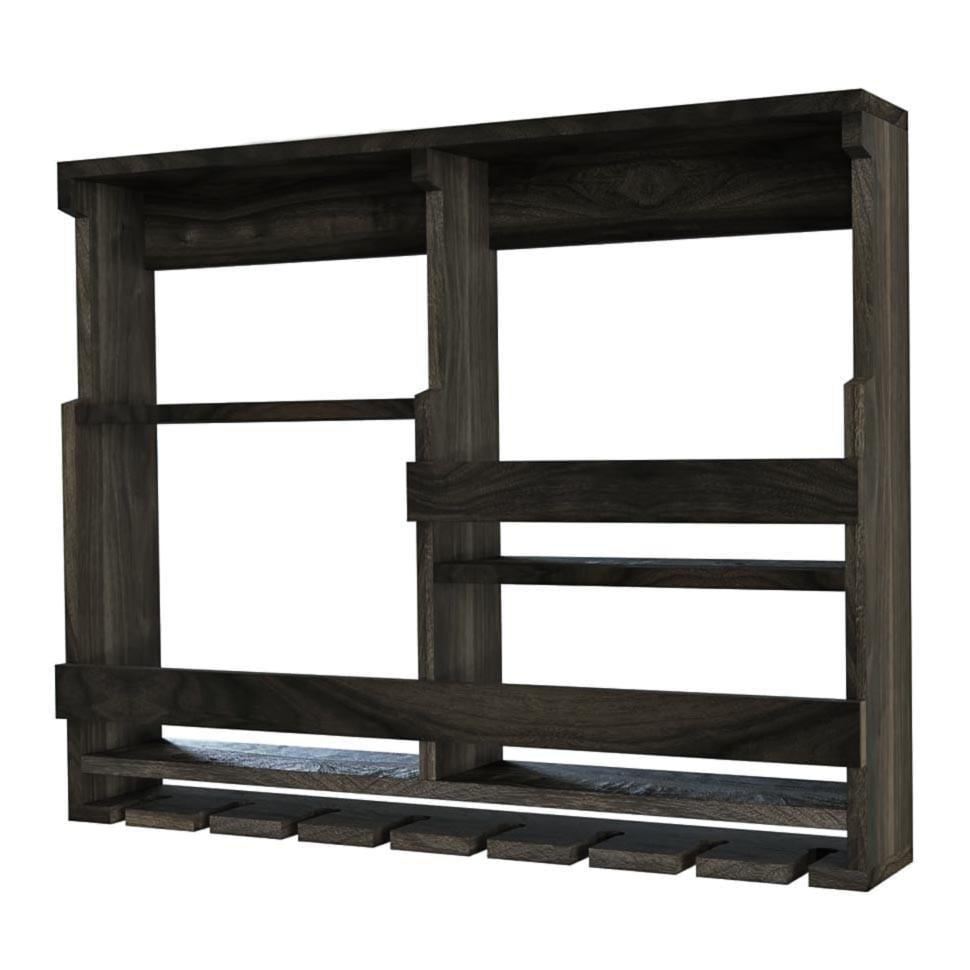 Полка для вина настенная из дерева Наншен Мокко (ПНК-019010)