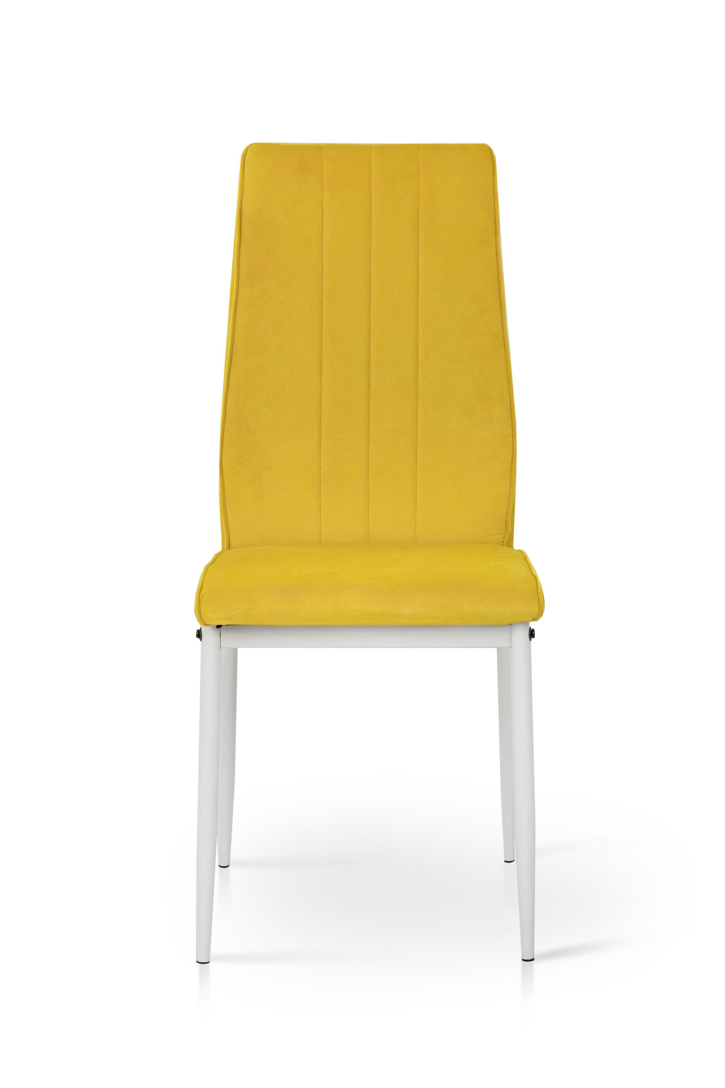 Стул для кухни и гостиной ГРЕЙС Рич 410х970х400 мм Белый/Желтый (GAА0056772) - фото 5