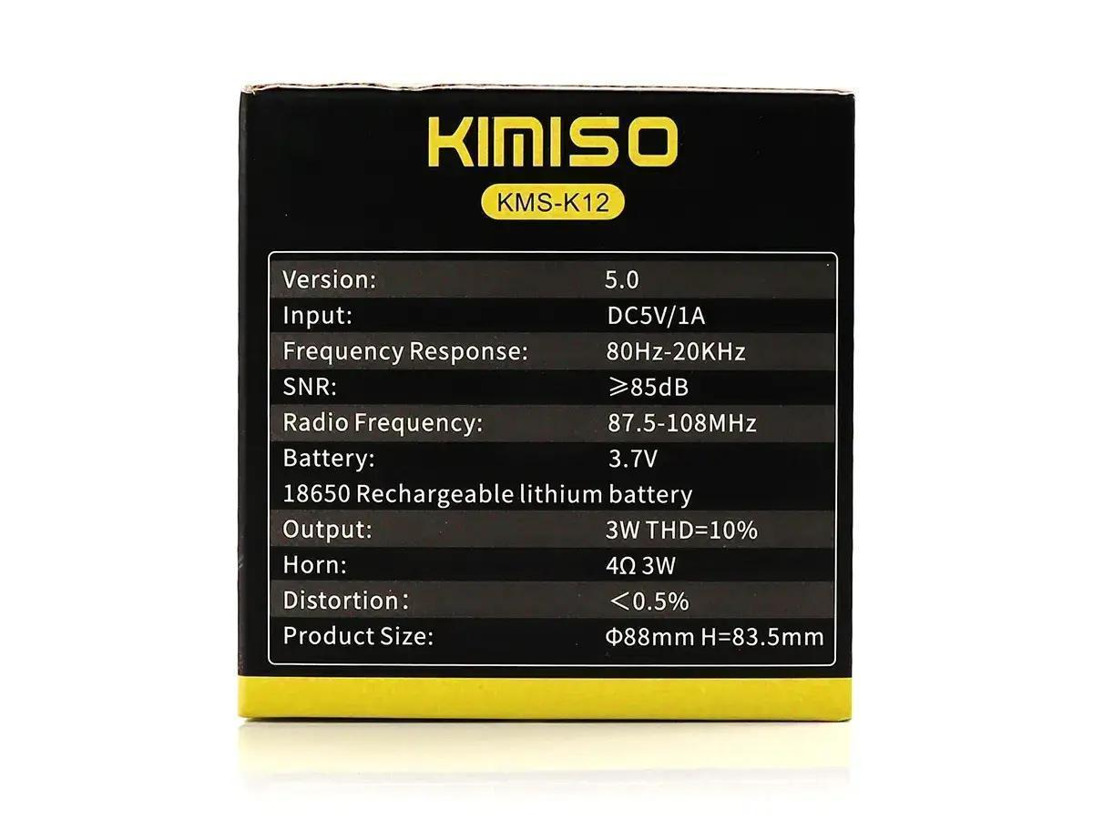 Динамик Bluetooth Kimiso KMS-K12 8820 3 Вт Черный (22613908) - фото 5