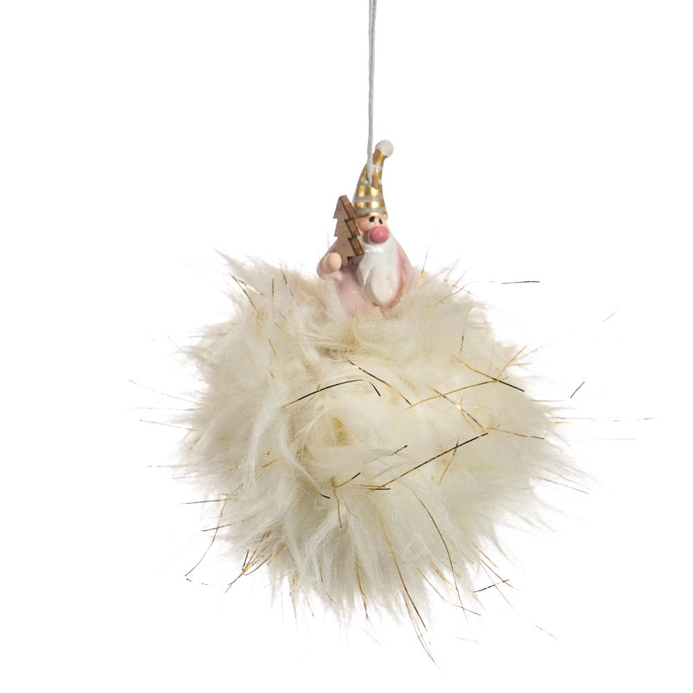 Подвеска мягкая на елку Elisey Санта Клаус с елкой большая Хаки (NH-106-K-193)