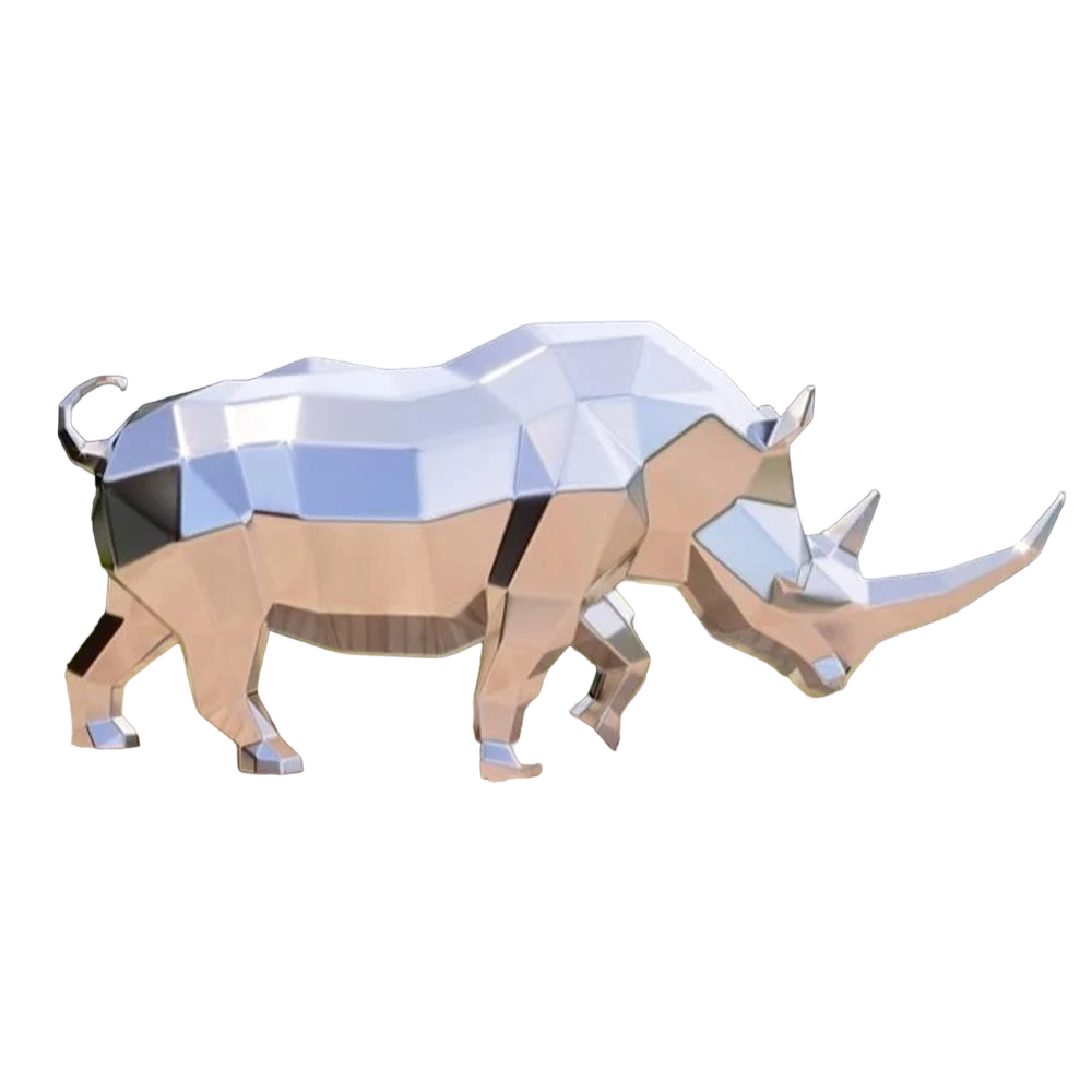 Скульптура полигональная Носорог (13572269)