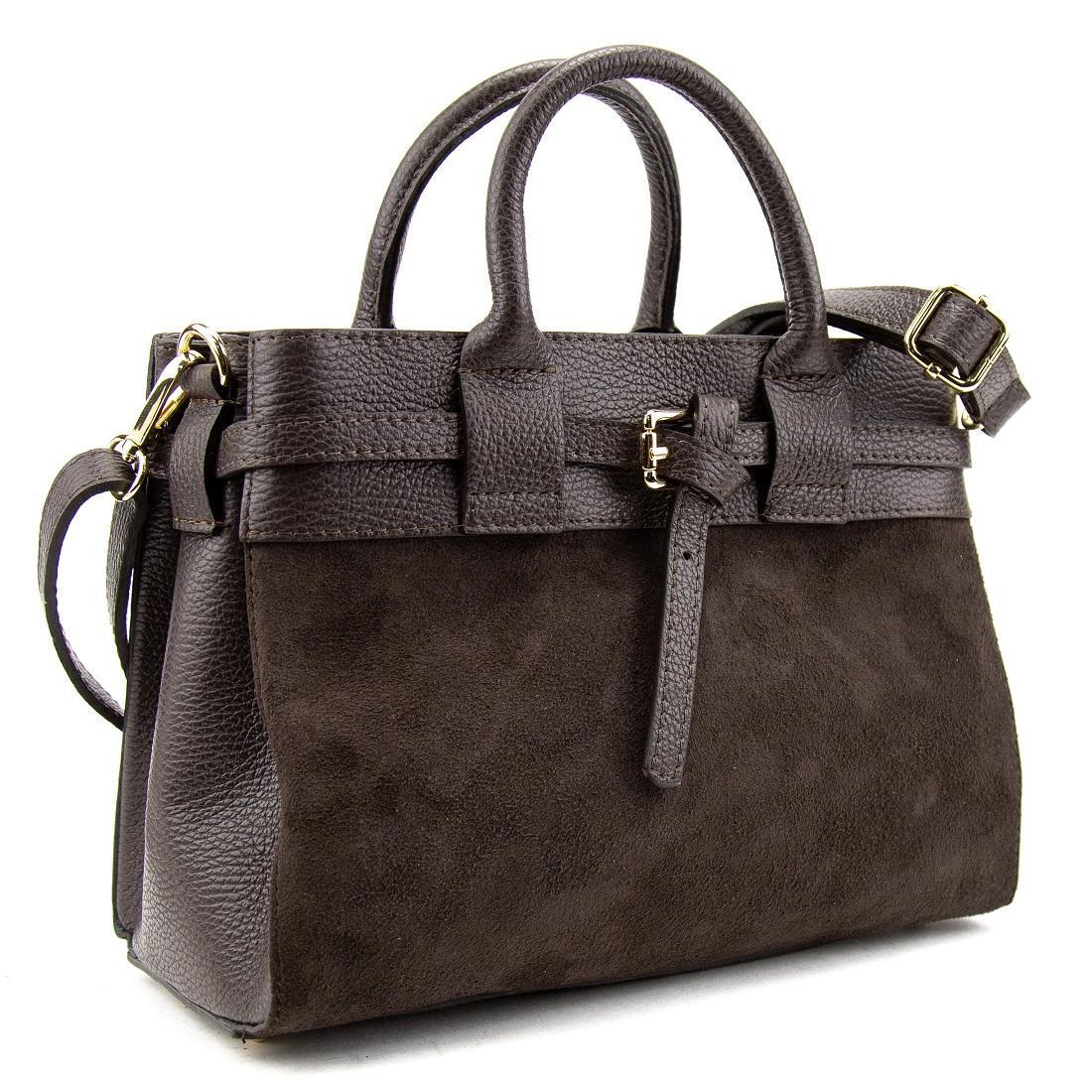 Женская сумка кожаная классическая Firenze Italy F-IT-7634DB-S Шоколадный (2776862198)