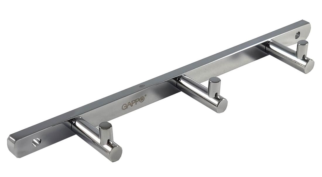 Вешалка Gappo G202-3 на 3 крючка латунь Хром (32940)