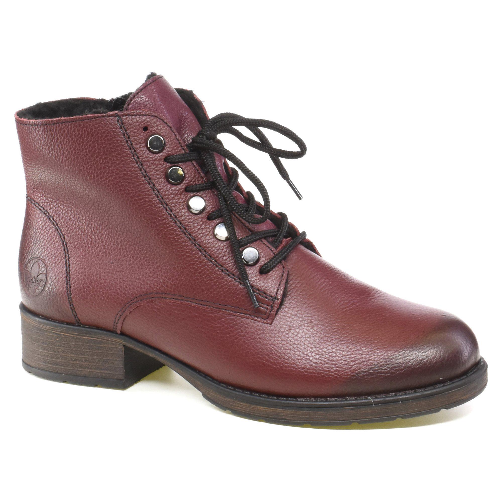 Ботинки зимние женские Rieker р. 38 Бордовый (013151-38)