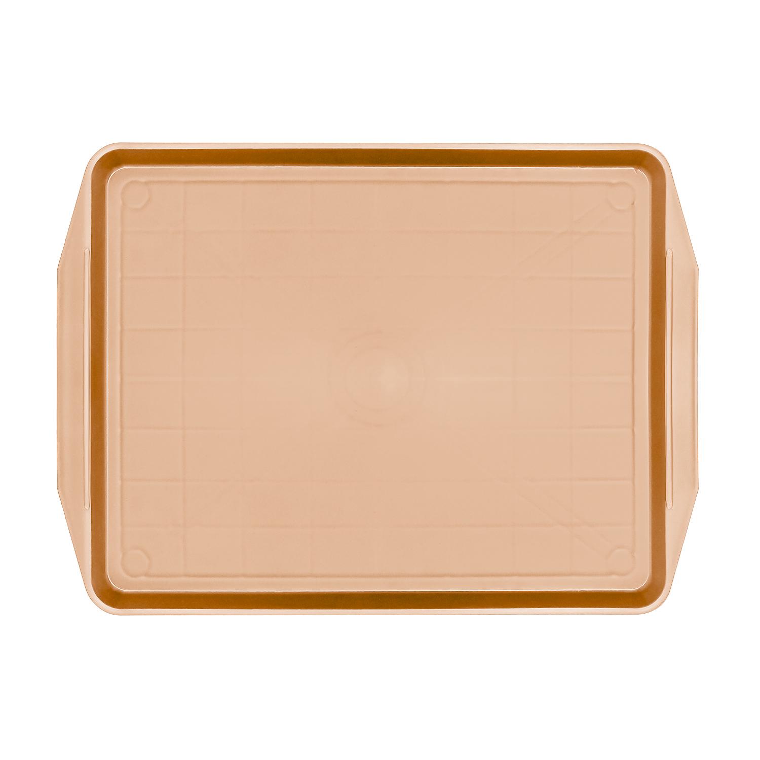 Піднос з ручками Полімет 48,5x35,5 см Бежевий (18122405) - фото 1 Піднос з ручками Полімет 48,5x35,5 см Бежевий (18122405) - фото 1