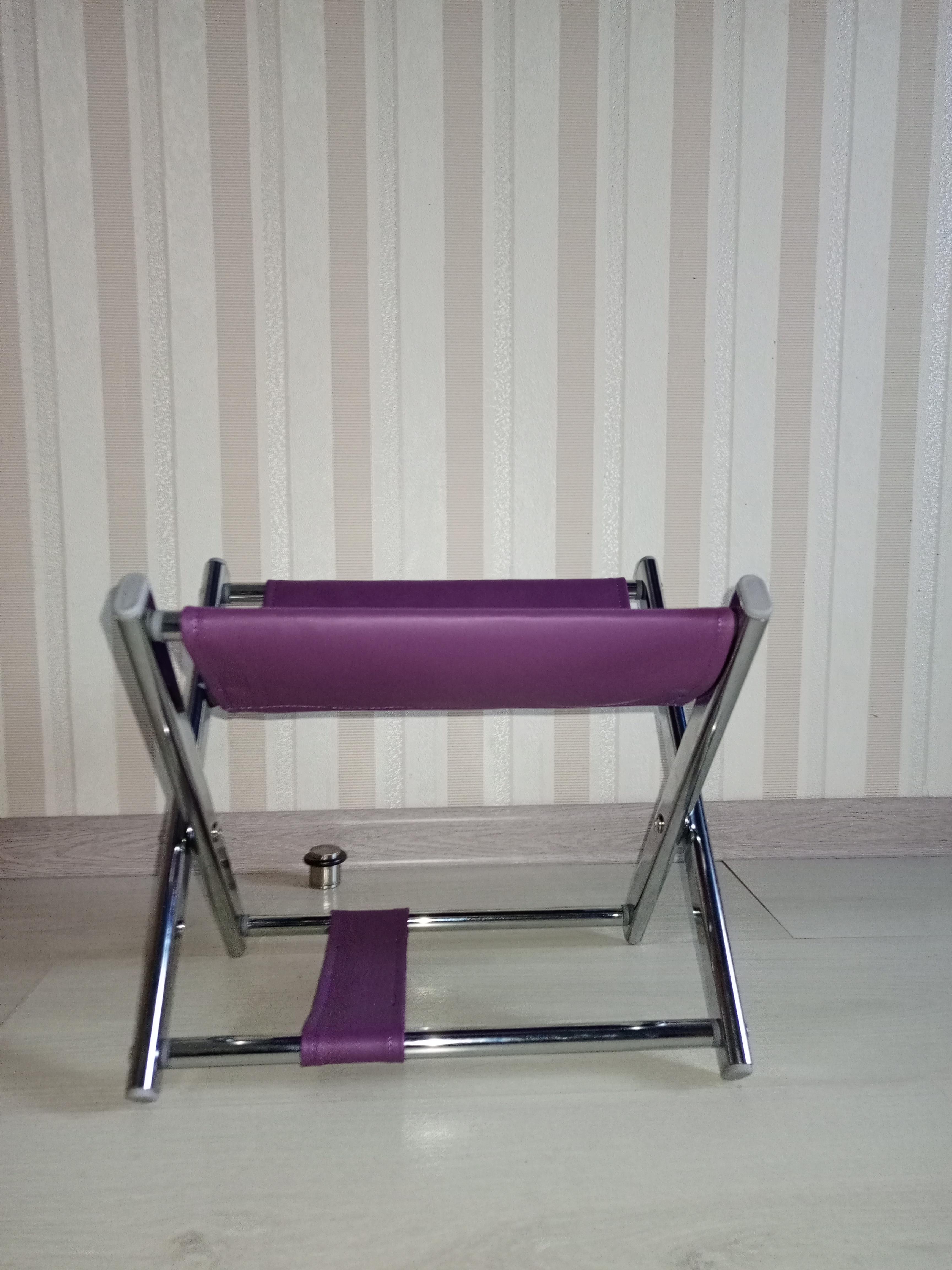 Підставка для сумки висота 31 см Темно-фіолетовий/Хром - фото 5