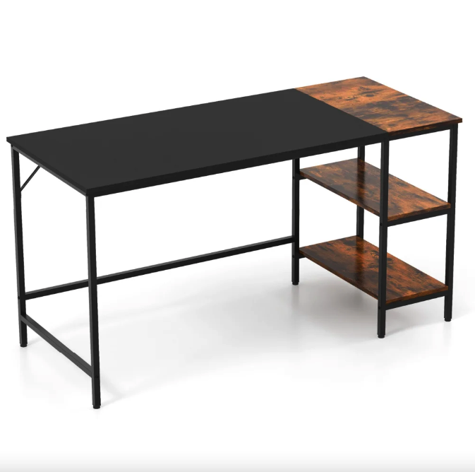 Компьютерный стол Costway Tiffany в стиле Loft с двумя полками (4801)