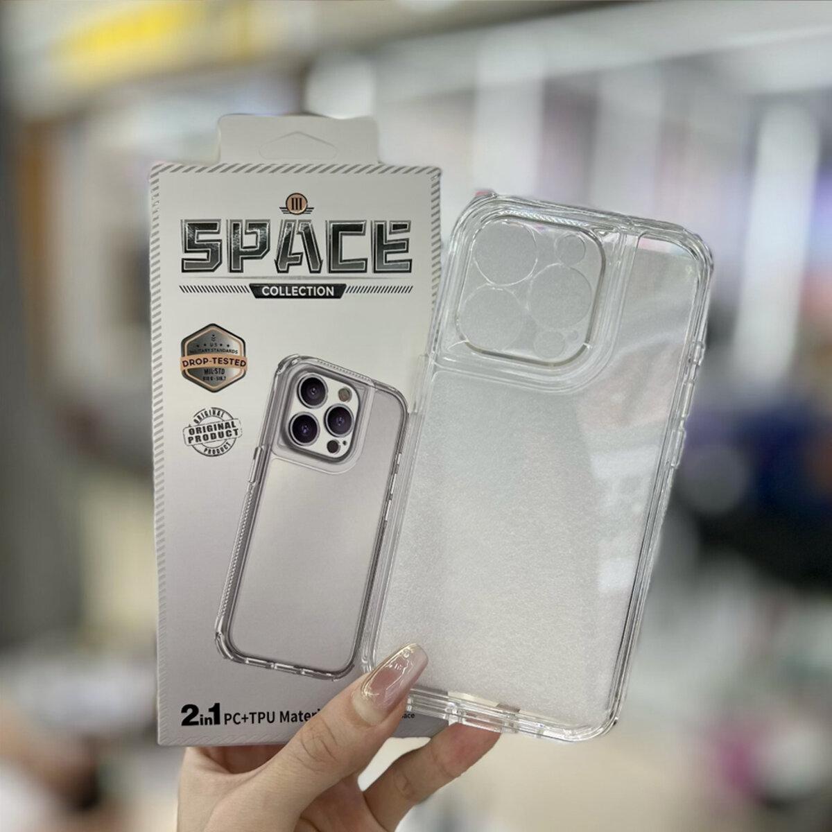 Противоударный чехол Space III for Apple Iphone 14 Pro Transparent
