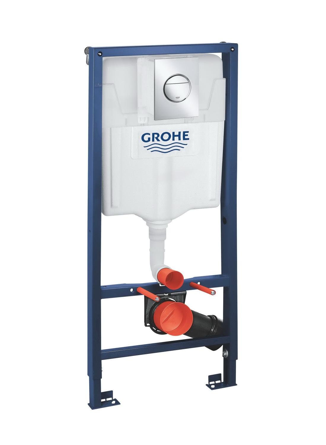 Инсталляционная система для унитаза Grohe RAPID SL 39581000 с кнопкой Хром (98886)