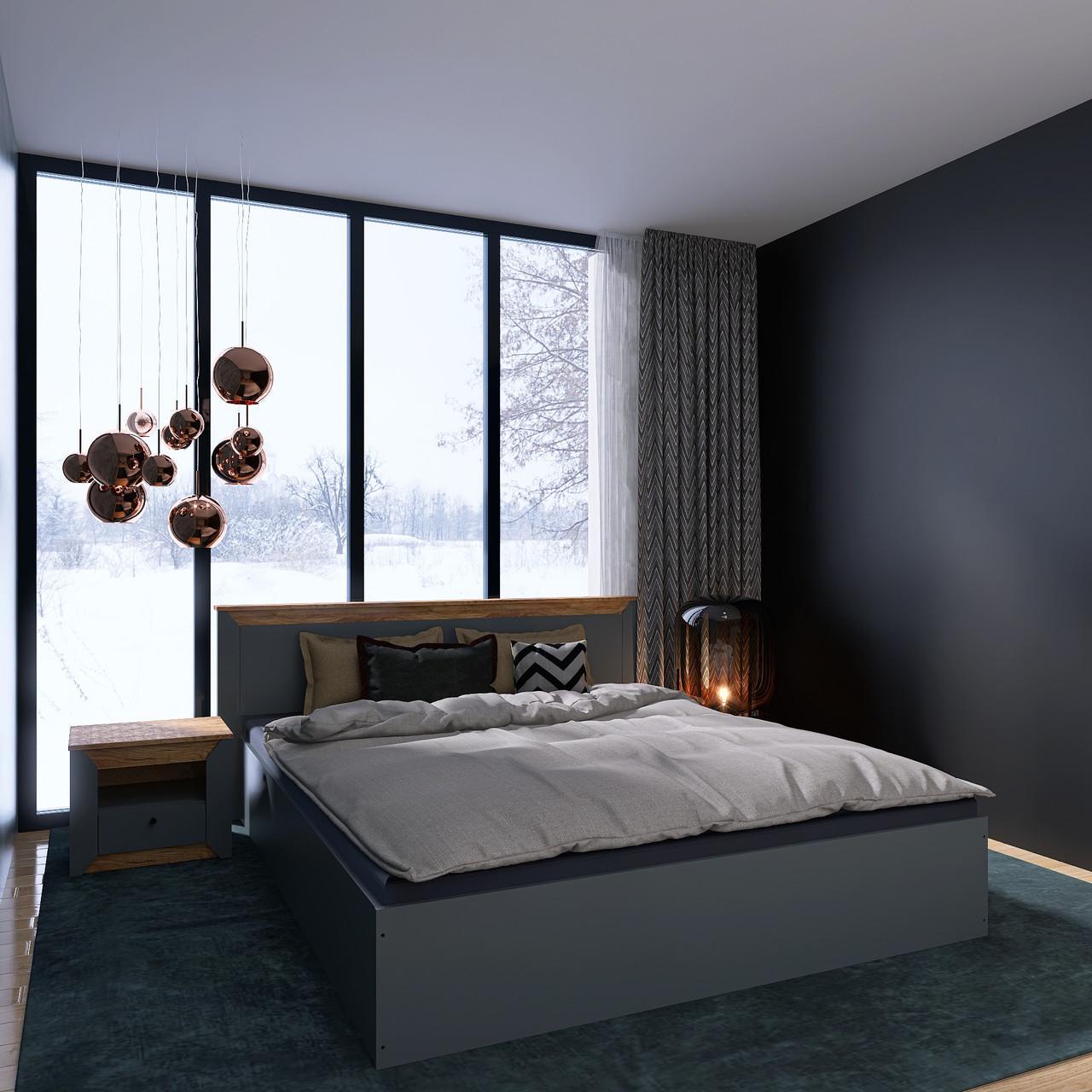 Тумба приліжкова Еверест Нордік-500 50х37,8х42 см Дуб крафт золотий/Графітовий (ЕВ20669) - фото 9 Тумба приліжкова Еверест Нордік-500 50х37,8х42 см Дуб крафт золотий/Графітовий (ЕВ20669) - фото 9