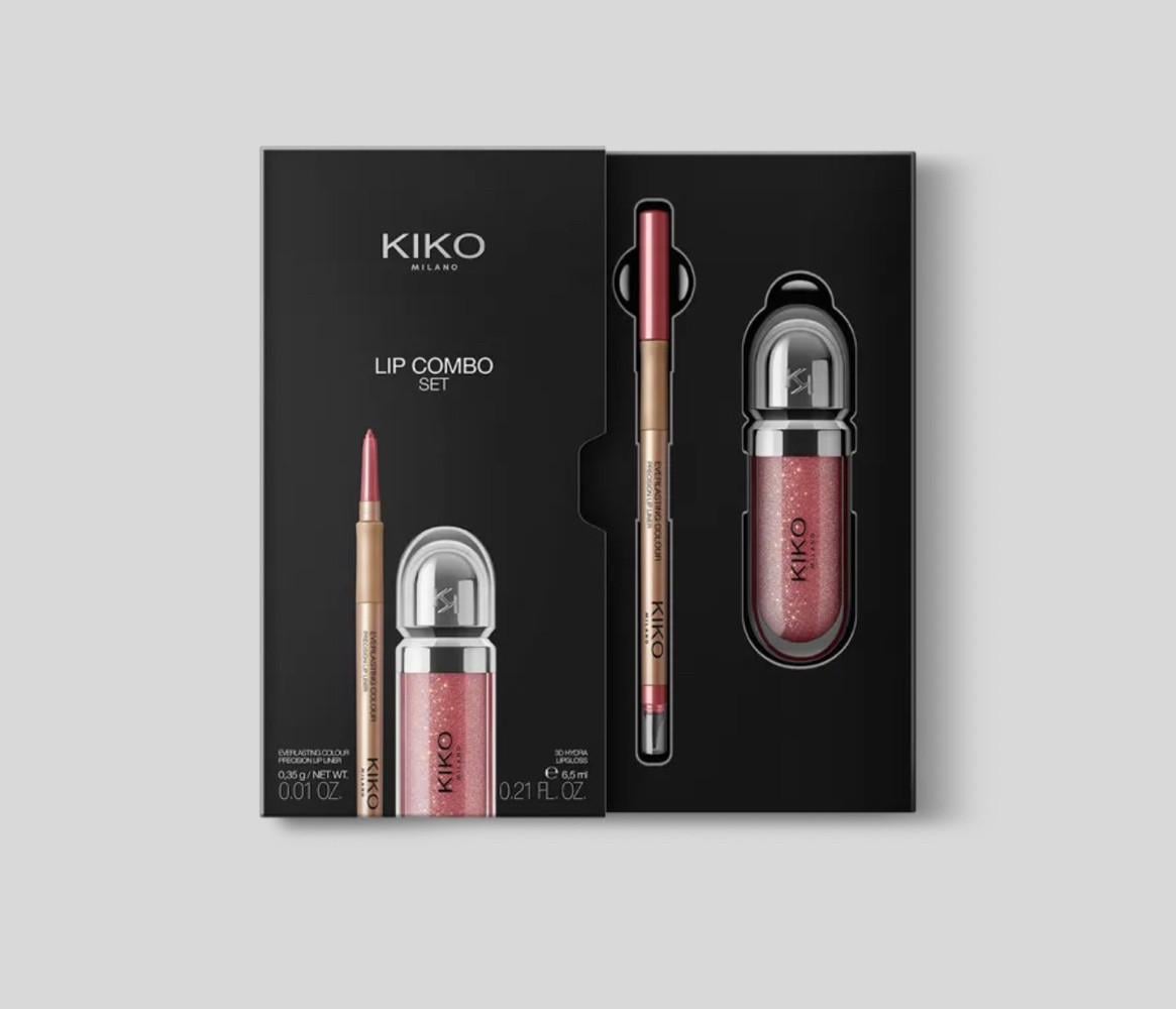 Подарунковий набір Kiko Milano Lip Combo Set 3D блиск 17 та олівець (34957514)