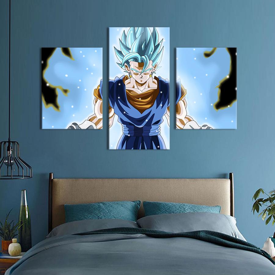 Картина на холсте триптих Веджетто - персонаж аниме Драконний Жемчуг 96x60 см (1513-32)