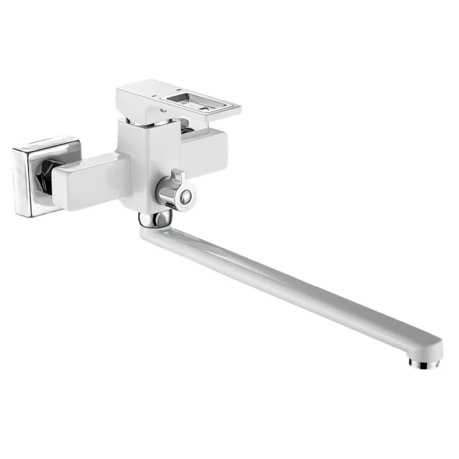 Смеситель для ванной однорычажный MIXXUS DANTE 006 Euro White/Chrome (MI6794)