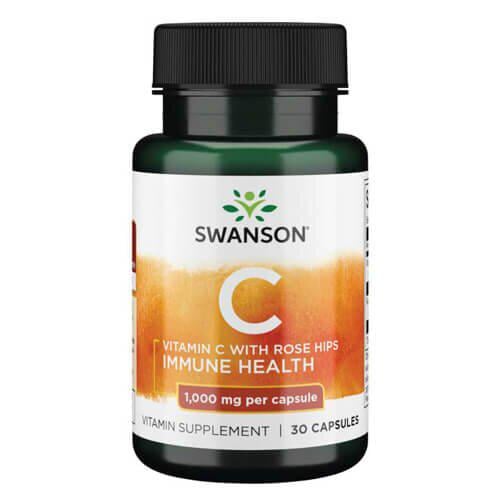 Витамин С Swanson Vitamin C with Rose Hips 1000 мг 30 капс. (SW1251)