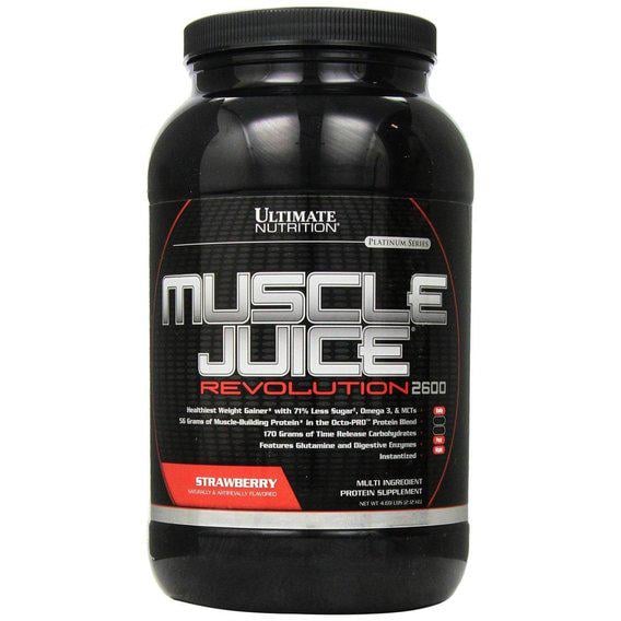 Гейнер Ultimate Nutrition Muscle Juice Revolution 2600 Strawberry 2120 г/8 порций (000006693)