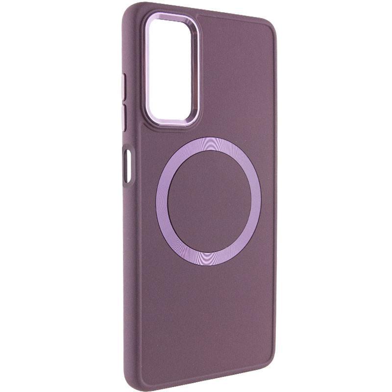 Противоударный TPU чехол Bonbon Metal Style with MagSafe для Samsung Galaxy A15 4G/5G / M15 5G Бордовый / Plum