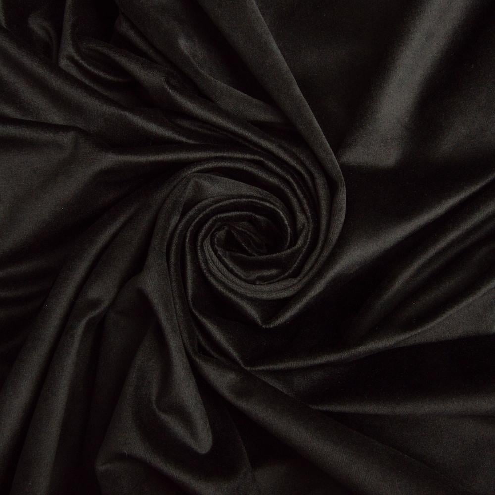 Тканина велюр однотонний Вайлет 290 гр/м2 150 см Чорний (26889) - фото 1