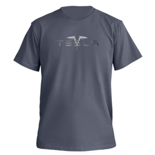 Футболка мужская Owi Premium Tesla Car logo S Темно-серый (15012366-28-152101-S)