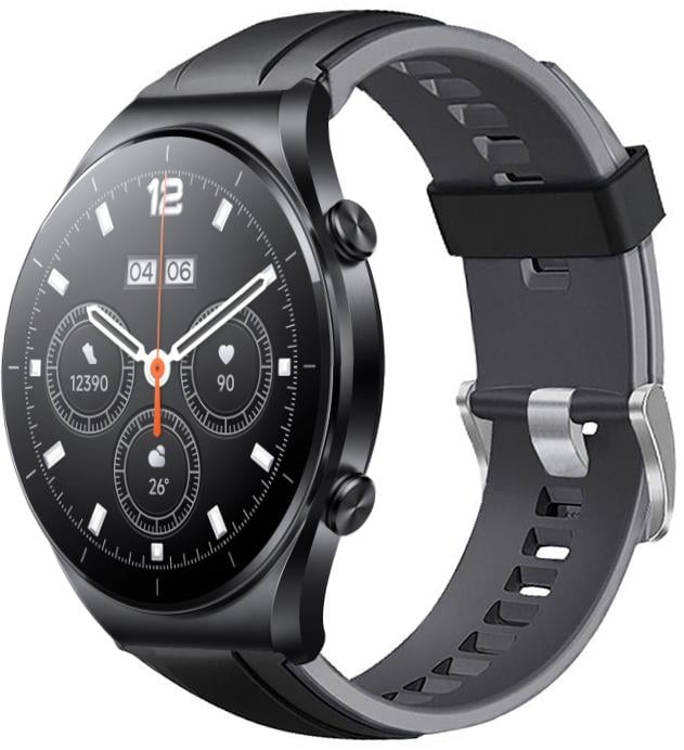 Ремешок Coholl для Xiaomi Watch S1 Acttive Black/Grey (28996-53)