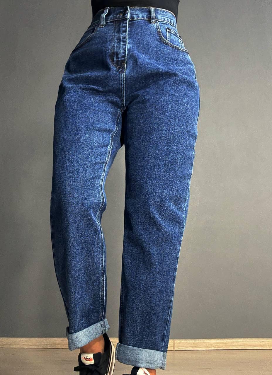 Джинсы женские Vanver 8229 Mom с резинкой на талии р. 42 107 см 140 см Синий