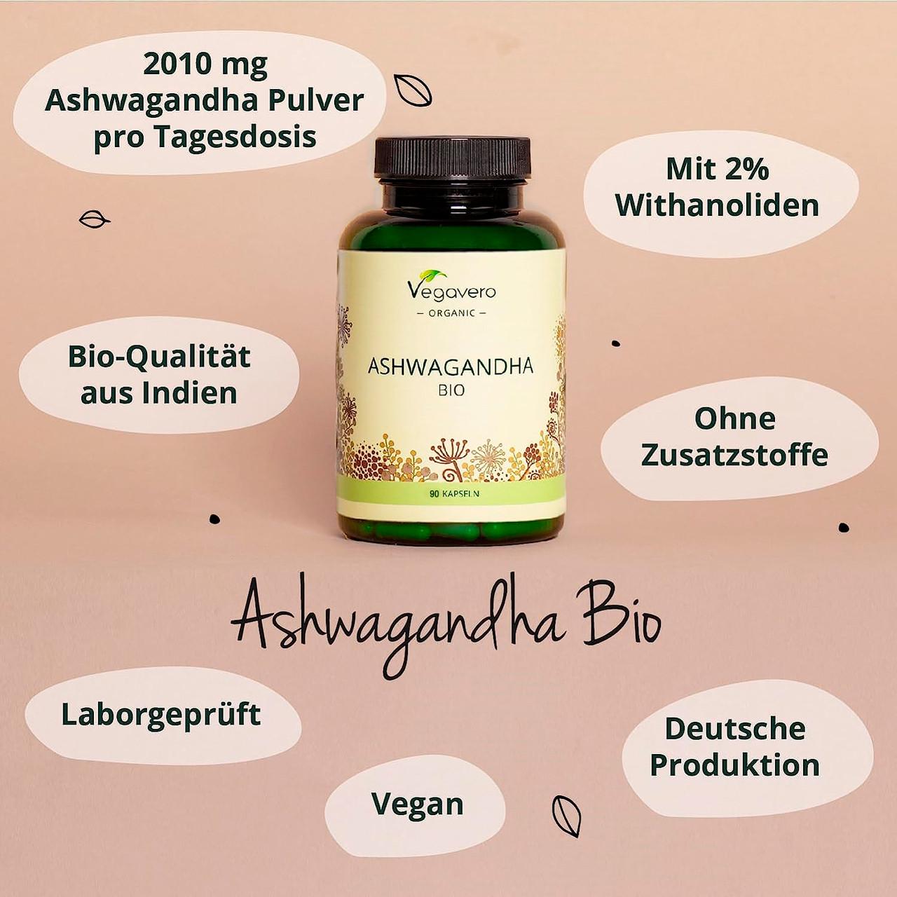 Витамины для иммунитета Vegavero Ашваганда Органическая 600 мг 90 капс. (500942) - фото 2 Витамины для иммунитета Vegavero Ашваганда Органическая 600 мг 90 капс. (500942) - фото 2