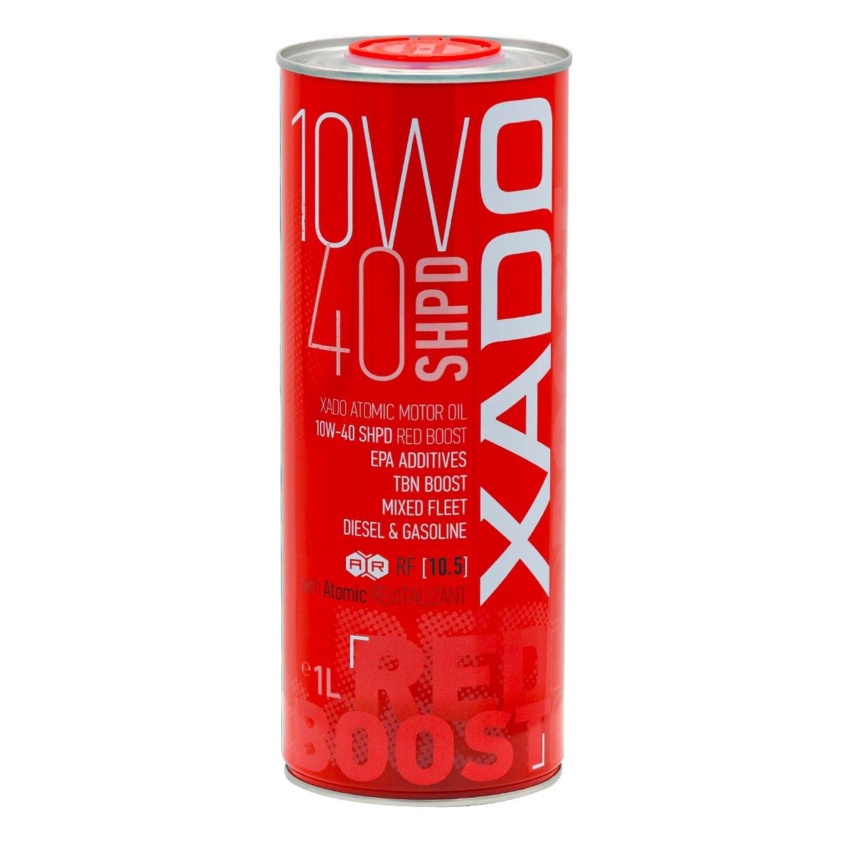 Моторна олива XADO Atomic Oil 10W-40 SHPD SL/CI-4 Red boost напівсинтетична 1 л