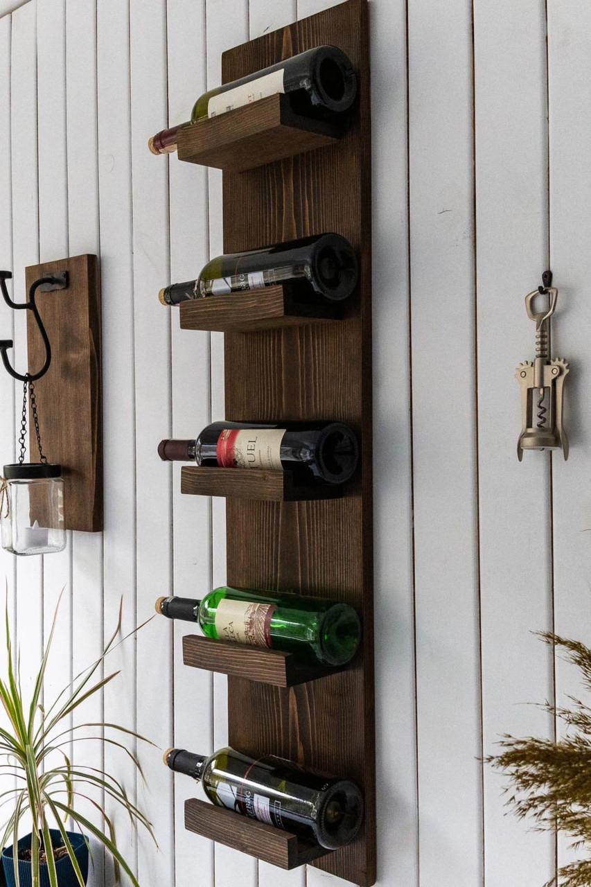 Полиця для вина настінна з дерева Санда Робуста (ПНК-005636)