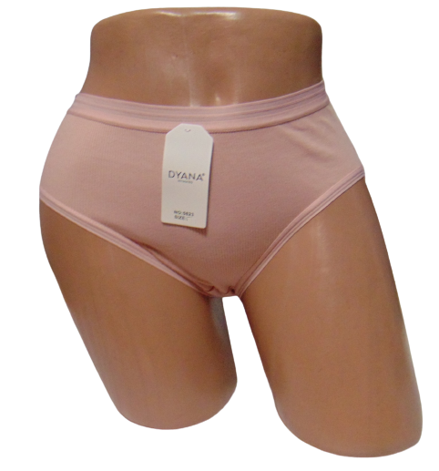 Женские трусики хлопковые Dyana 5623 в рубчик XL Пудровый (1723215589)