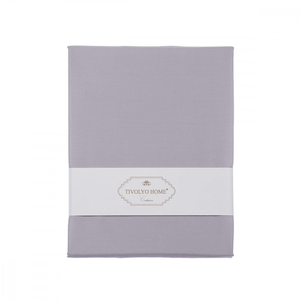 Простынь сатиновая Tivolyo Home gri 240х260 и 2 наволочки 50х70 см Простынь сатиновая Tivolyo Home gri 240х260 и 2 наволочки 50х70 см