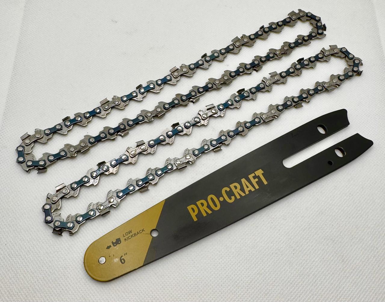 Комплект цепь шина для аккумуляторной минипилы Procraft PKA22Li 37 звеньев/18 зубьев 1/4 шаг 1,1 мм 2 шт. (2508421946)