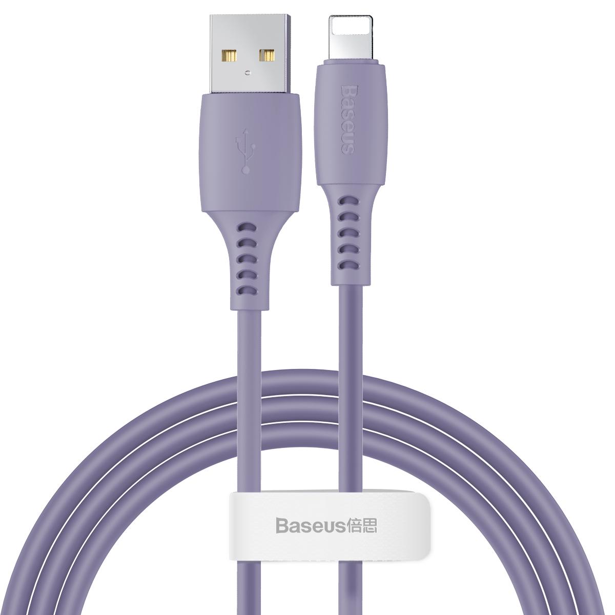 Кабель Baseus Colorful USB 2,0 to Lightning 2,4A 1,2 м Фиолетовый (CALDC-05)