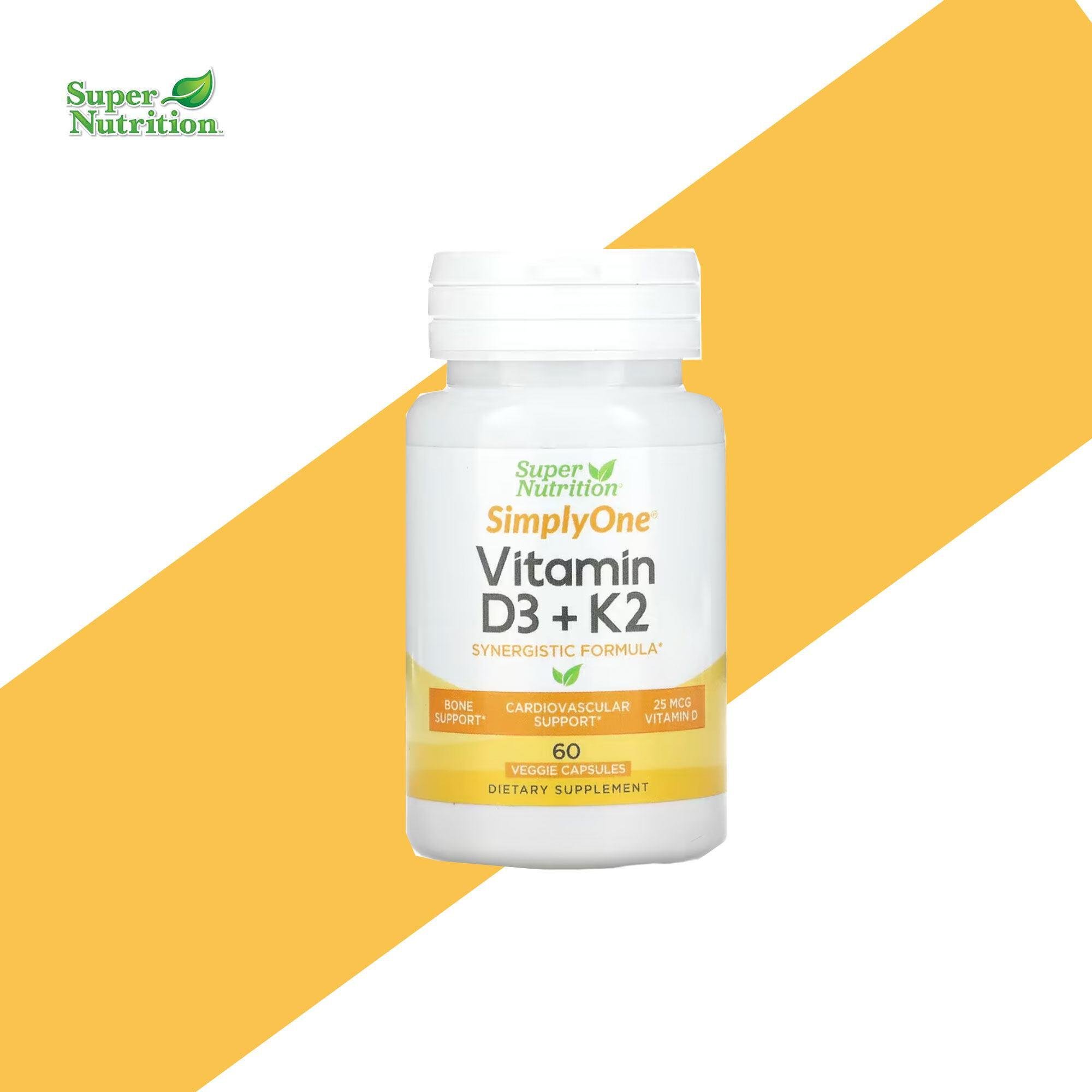 Вітаміни Super Nutrition Vitamin D3 K2 60 Veggie Capsules - фото 2