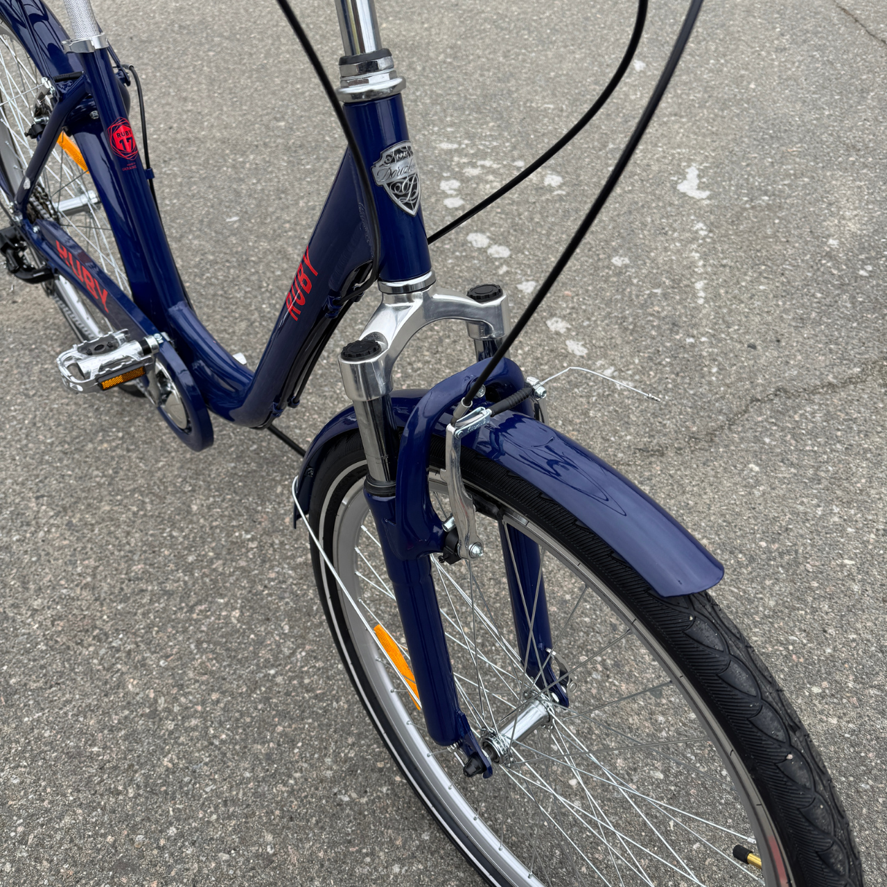 Велосипед AL 26" Dorozhnik RUBY Vbr FR рама-17" Темно-синій - фото 3