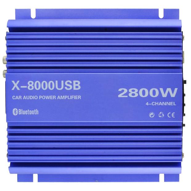 Усилитель звука автомобильный UKC X-8000USB 4835 4-канальный (015949) - фото 1