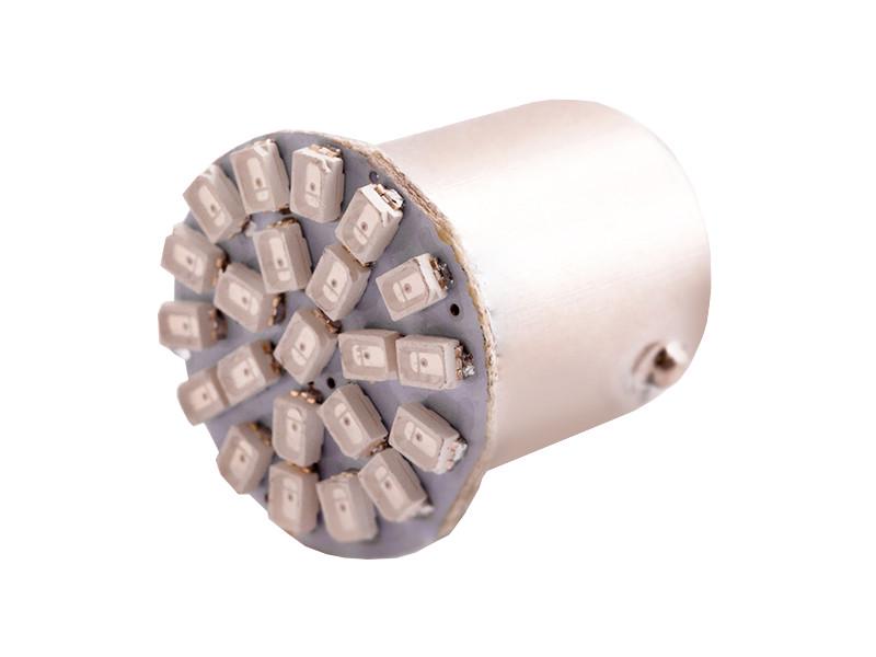 Автолампа светодиодная T25 P21W 1156 24 В SMD1206-22led Красный (406)
