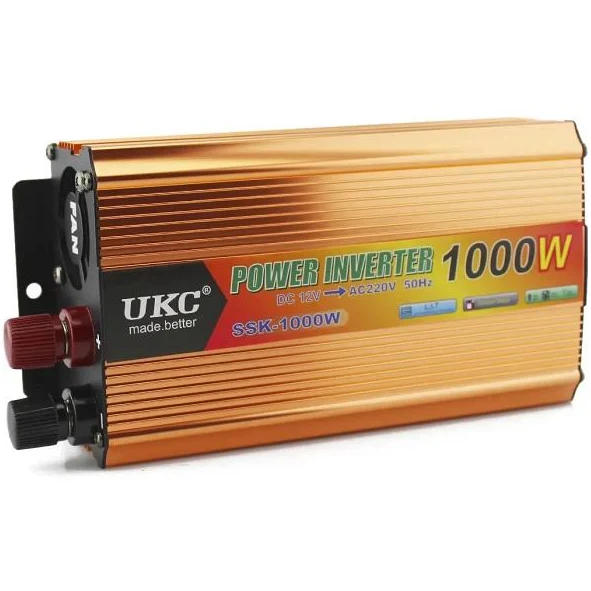 Перетворювач напруги інвертор SSK 1000W 12V автомобільний перетворювач